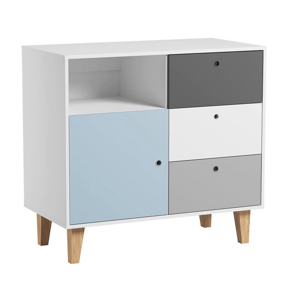 BABYZIMMER 2-teilig blau - Blau, Holzwerkstoff (144.5/97/75cm) - Petits-meubles