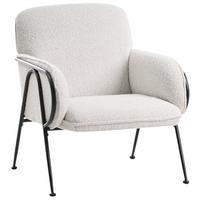 SESSEL Hellbeige Trysnes - Beige/Schwarz, Textil (74/84/75cm) - Beliani