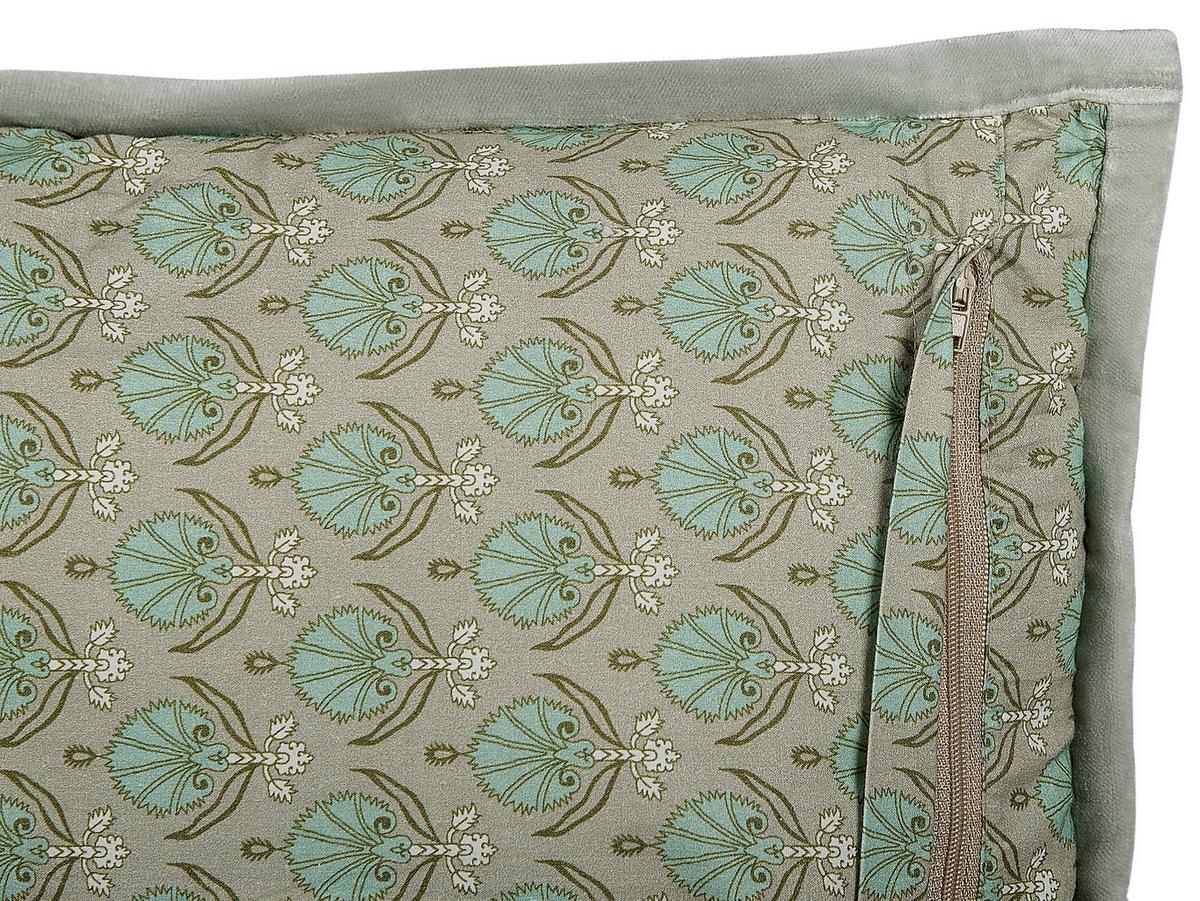 DEKOKISSEN 2er-Set Olivgrün 45/45 cm Pictus - Olivgrün, Naturmaterialien/Textil (45/45cm) - Beliani