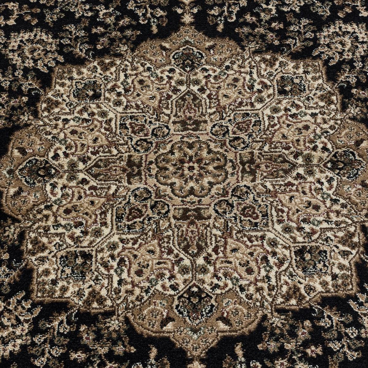 TEPPICH Kurzflor GEISLER in Schwarz, orientalisch, aus Polypropylen, 240 x 340 cm - Beige, Textil (340/240cm) - KADIMA DESIGN