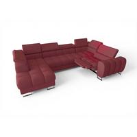 WOHNLANDSCHAFT Bastien Relax - Rot, Holzwerkstoff/Textil (198/95/350cm) - Fun Möbel