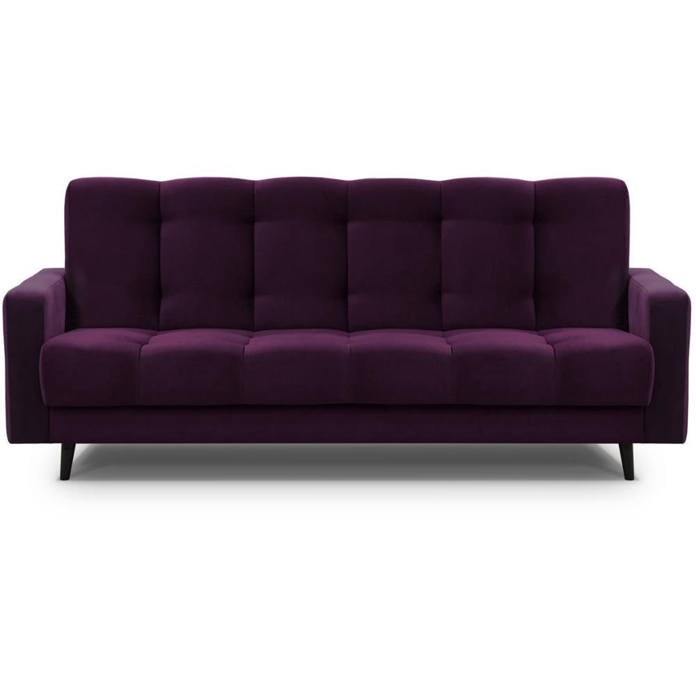 3-SITZER Schlafsofa Nancy Bis violett - Violett, Holz/Textil (220/89/93cm) - Beautysofa