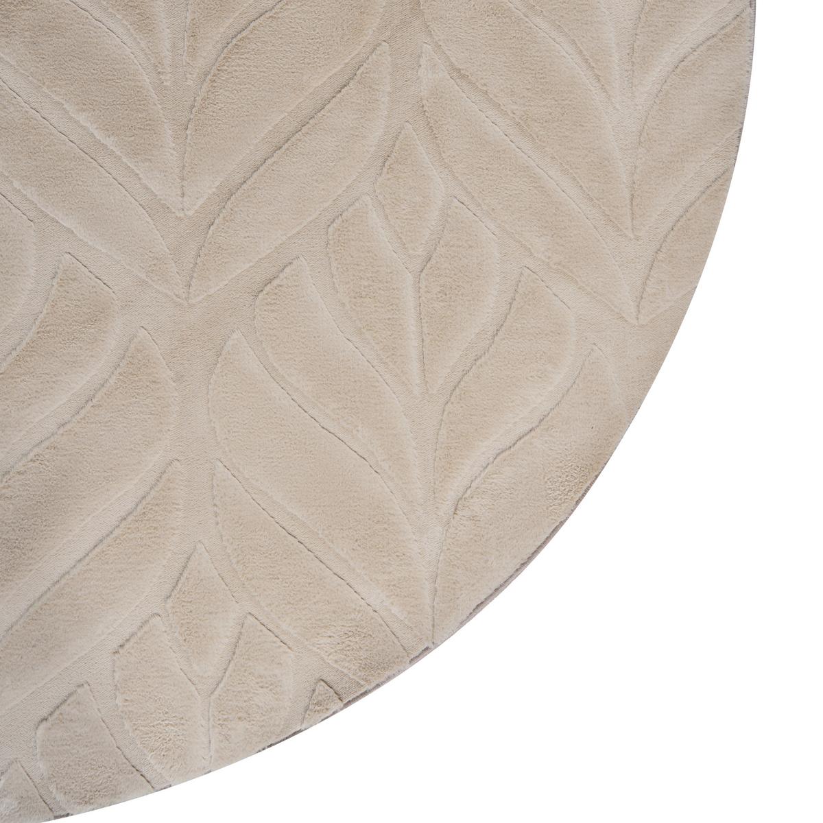 KUNSTFELLTEPPICH Beige 160 cm Mitchell - Beige, Kunststoff (160/160cm) - Beliani