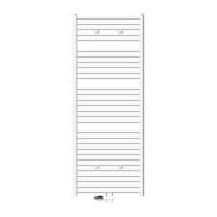 BADHEIZKÖRPER Sahara 750x1800 mm Weiß gebogen mit Ventil Durchgang - Weiß, Metall (75/180/3cm) - LuxeBath