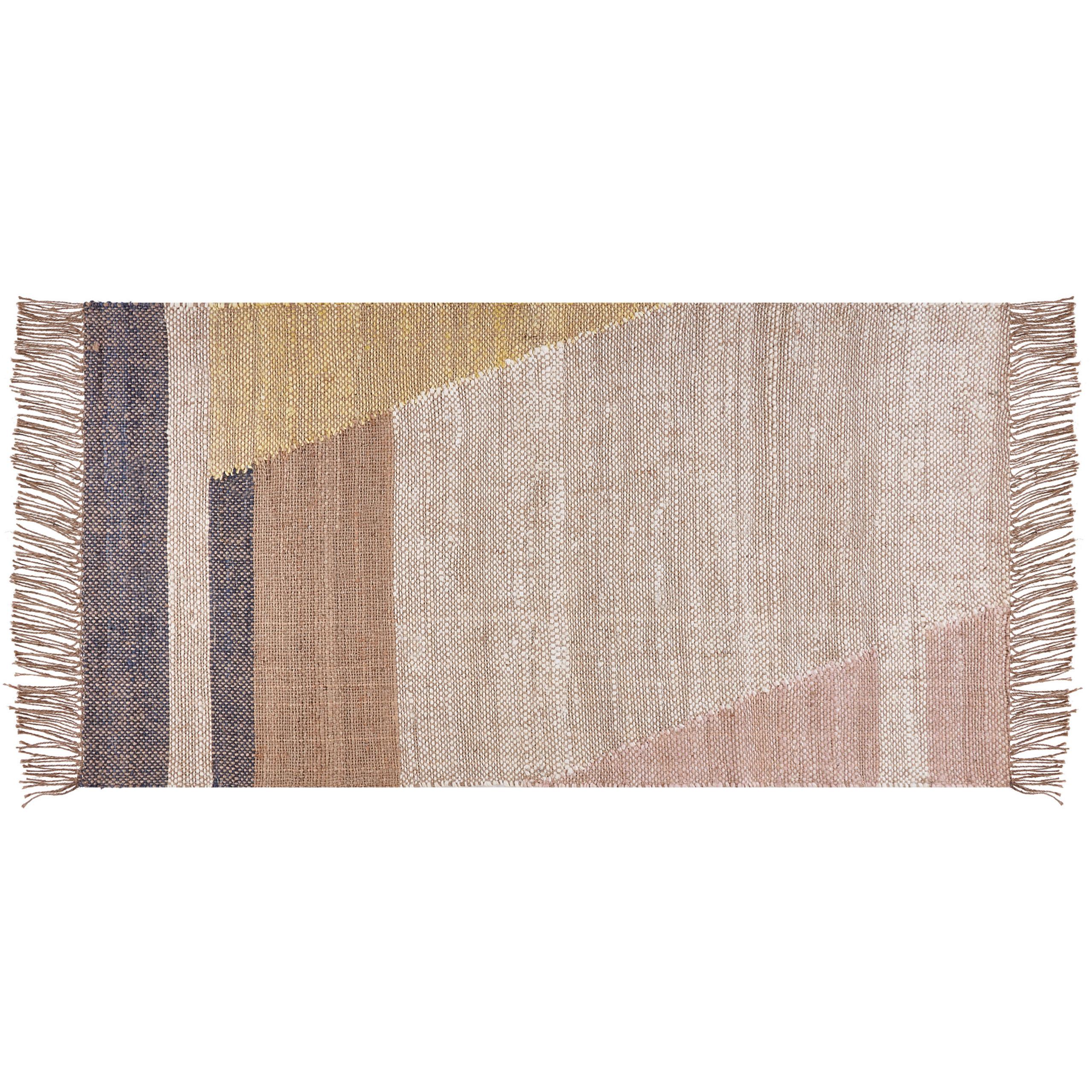 KURZFLOR-TEPPICH Samlar 150/80 cm - Braun, Naturmaterialien (80/150cm) - Beliani