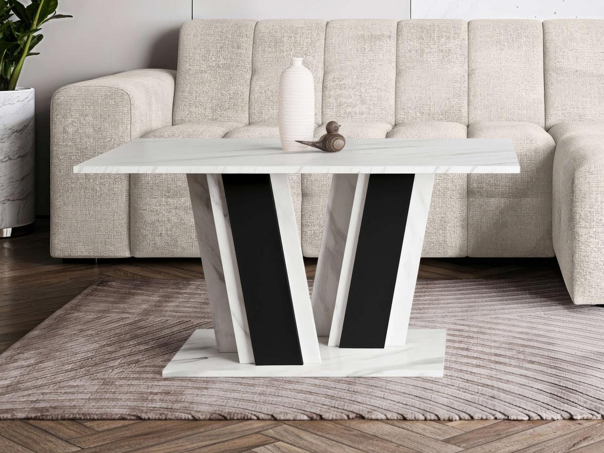 COUCHTISCH Muss - Schwarz/Weiß, Holzwerkstoff (60/100/55cm) - MIRJAN24