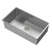 SPÜLBECKEN aus Edelstahl 70x40 cm mit Siphon - Silberfarben, Metall (70/20/40cm) - ML-DESIGN