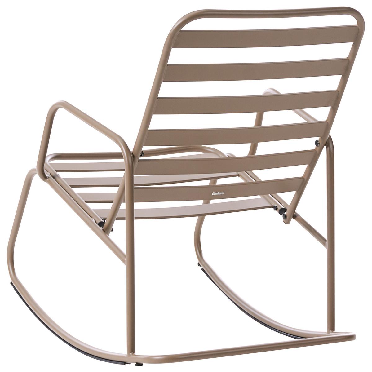 GARTEN-SCHAUKELSTUHL Taupe Turi - Taupe, Metall (66/92/96cm) - Beliani