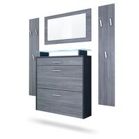 GARDEROBE Malea Fronten in Avola-Anthrazit - Anthrazit, Holzwerkstoff (180/180/23cm) - Vladon