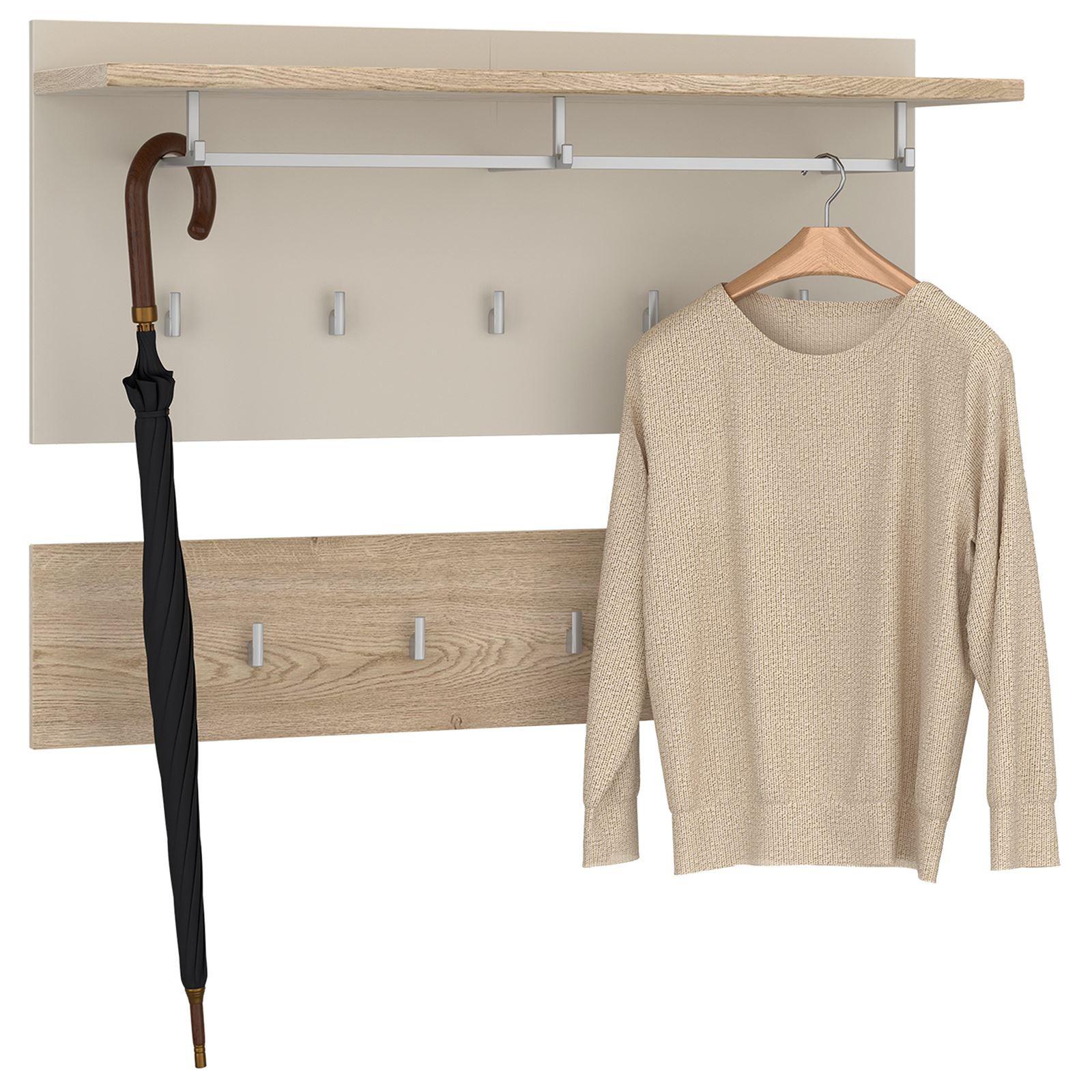 WANDGARDEROBE BILBAO Cremona Eiche/Kaschmir - Kaschmir/Sonoma Eiche, Holzwerkstoff (90/60/30cm) - IDIMEX