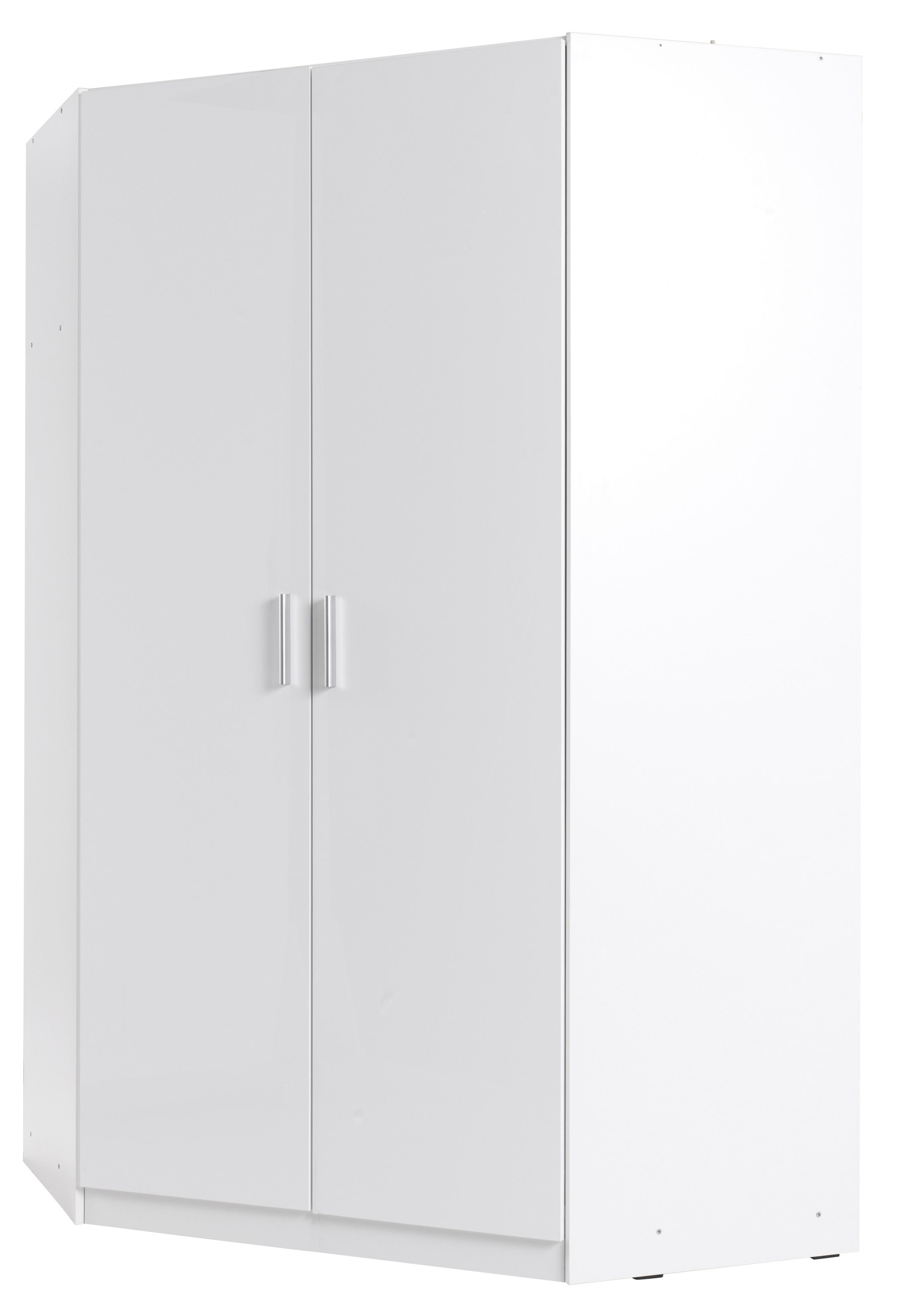 DREHTÜRENSCHRANK LUGERN 117/197/117cm 2-türig Weiß - Weiß, Holzwerkstoff (117/197/117cm) - MASSENO