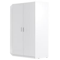 DREHTÜRENSCHRANK LUGERN 117/197/117cm 2-türig Weiß - Weiß, Holzwerkstoff (117/197/117cm) - MASSENO