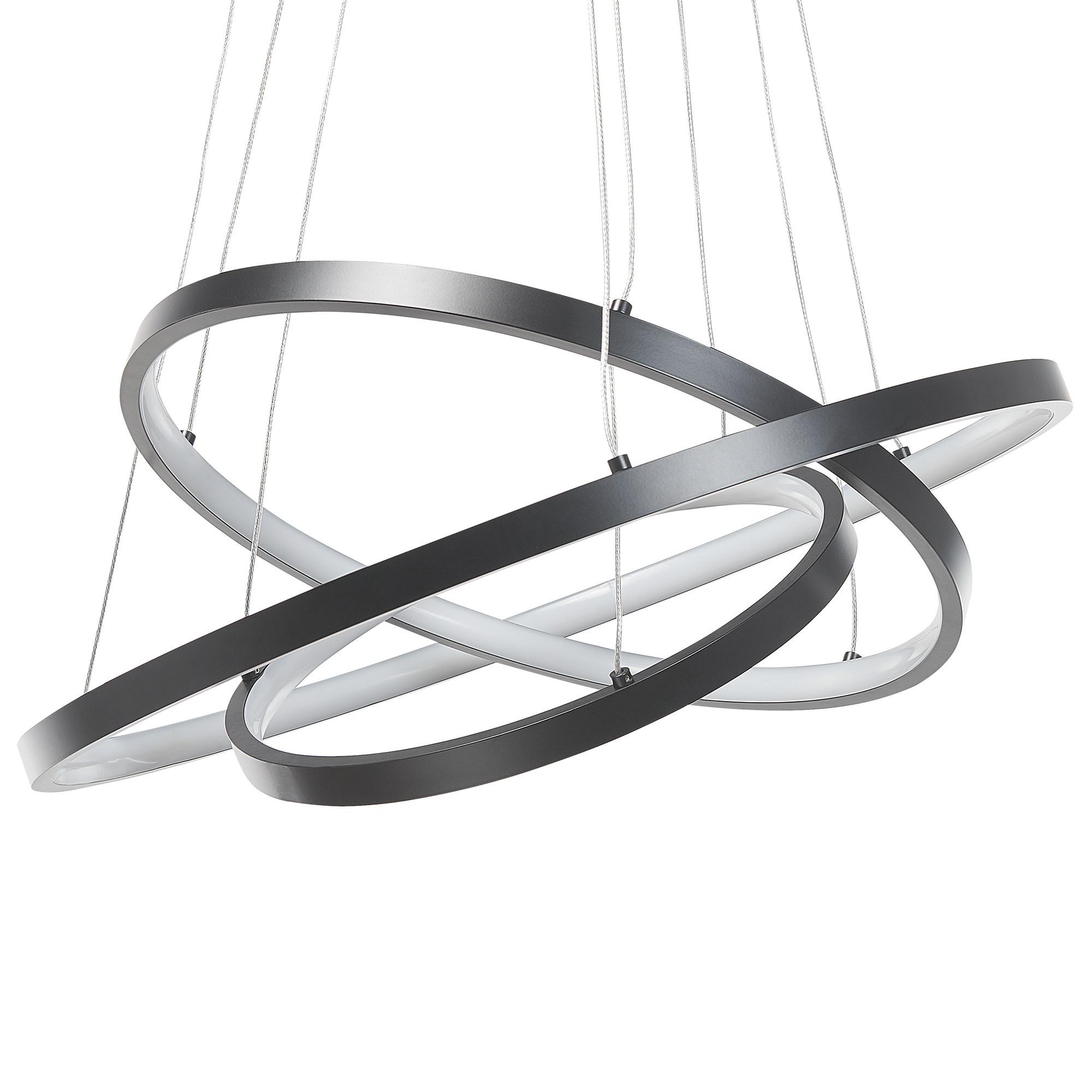HÄNGELEUCHTE Atrek 50/50/108 cm - Schwarz, Metall (50/30/108cm) - Beliani