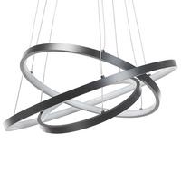 HÄNGELEUCHTE Atrek 50/50/108 cm - Schwarz, Metall (50/30/108cm) - Beliani