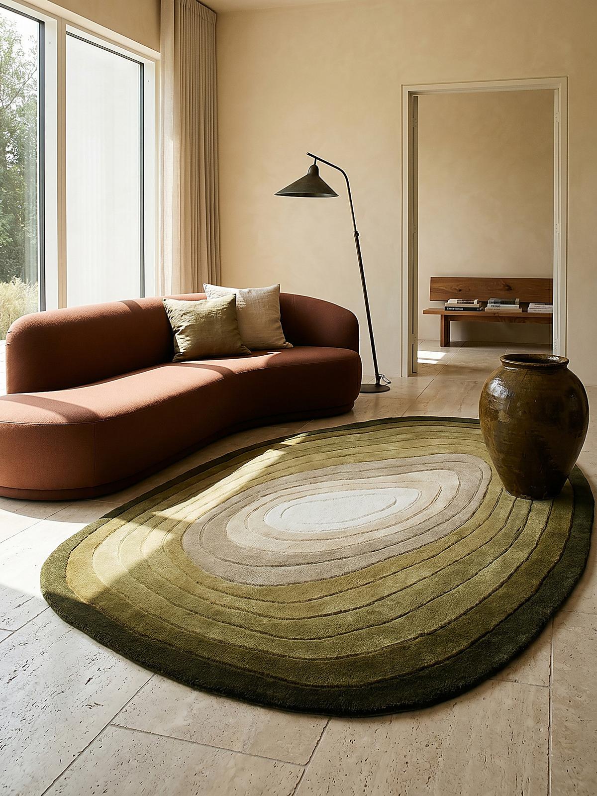 TEPPICH aus Wolle PARRET in Grün, abstrakt, 200 x 290 cm - Grün, Textil (290/200cm) - KADIMA DESIGN
