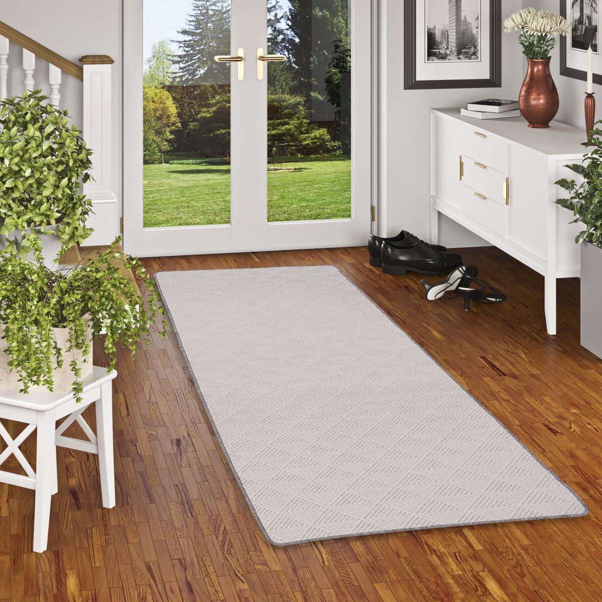 IN- UND OUTDOOR TEPPICH LÄUFER BEIDSEITIG NEWPORT - Grau, Textil (100/100cm) - Snapstyle