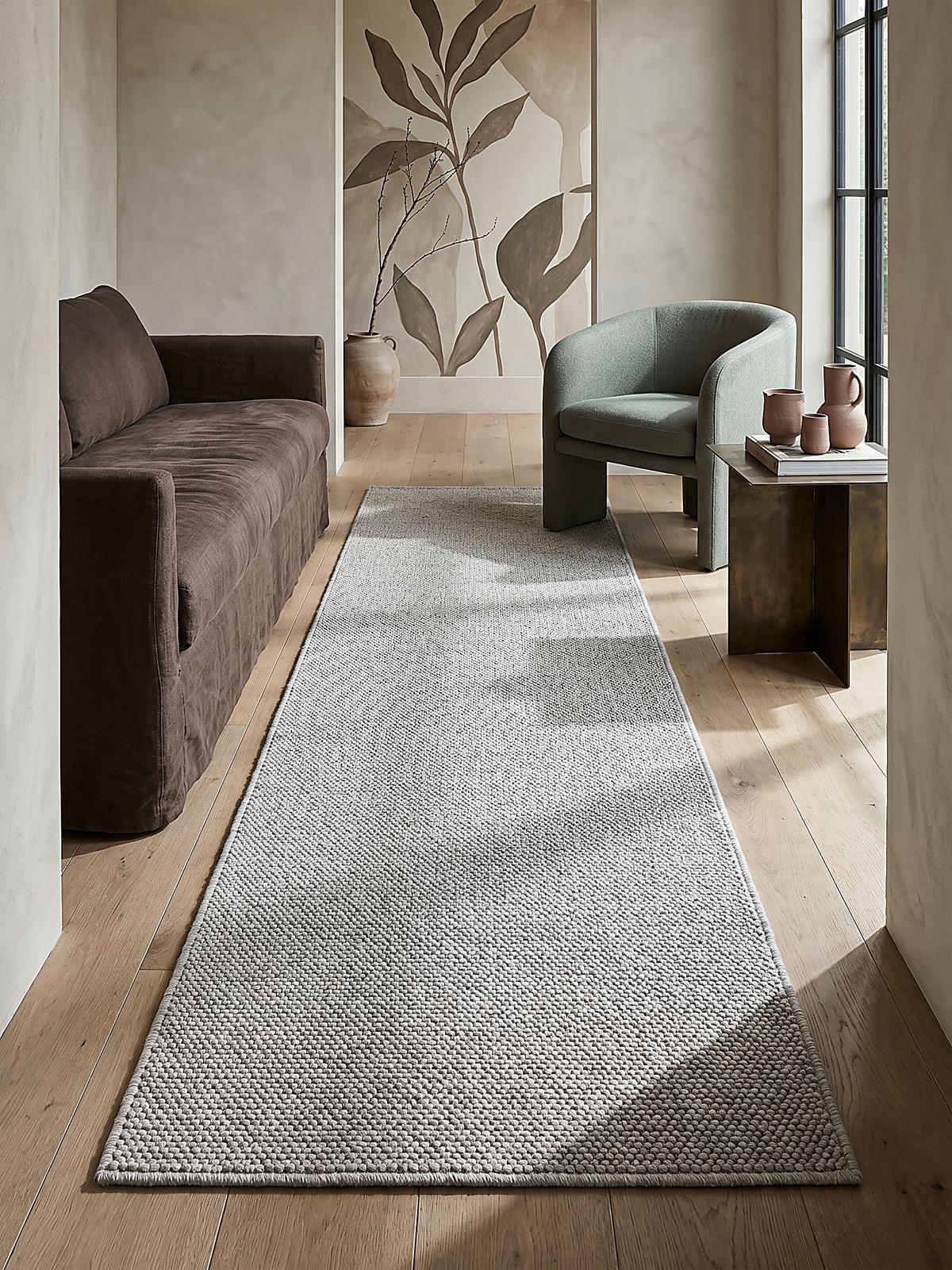 KURZFLORTEPPICH Waschbar NORA, einfarbig, Grau, 78 x 230 cm - Grau, Textil (230/78cm) - KADIMA DESIGN