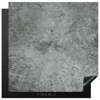 HERDABDECKPLATTE Beton - Schiefer - Grau -Betonstruktur Induktionsmatte 78x78 cm - Grau, Kunststoff (78/78/0.2cm) - MuchoWow