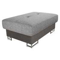 POLSTERHOCKER Cotere - Dunkelgrau/Silberfarben, Holz/Metall (104/42/67cm) - MIRJAN24
