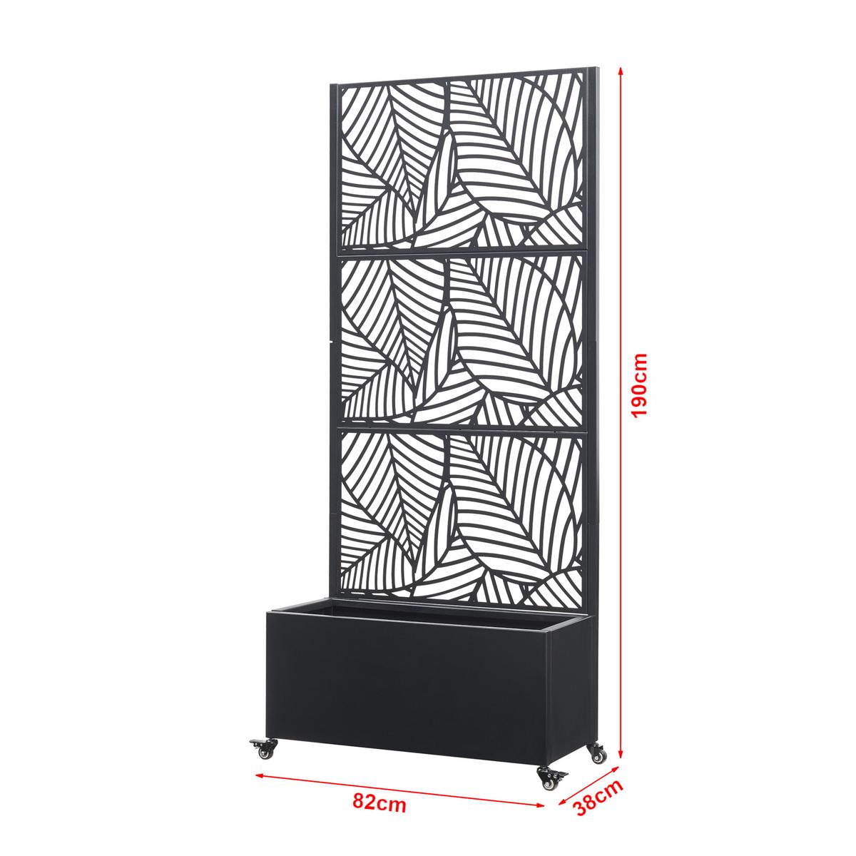 TRENNWAND Surnskoki - Schwarz, Metall (82/190cm) - casa.pro