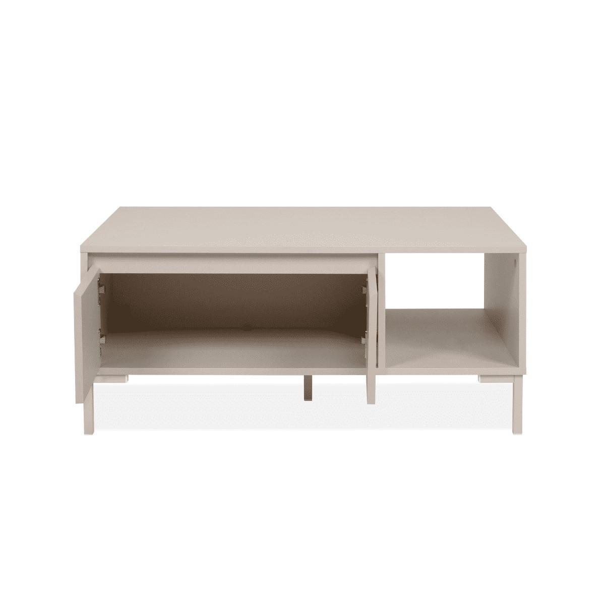 COUCHTISCH 2 Türen, 1 Fach, kaschmirfarben 60/43/100 cm - Beige, Holzwerkstoff (67.5/60/43cm) - Calicosy