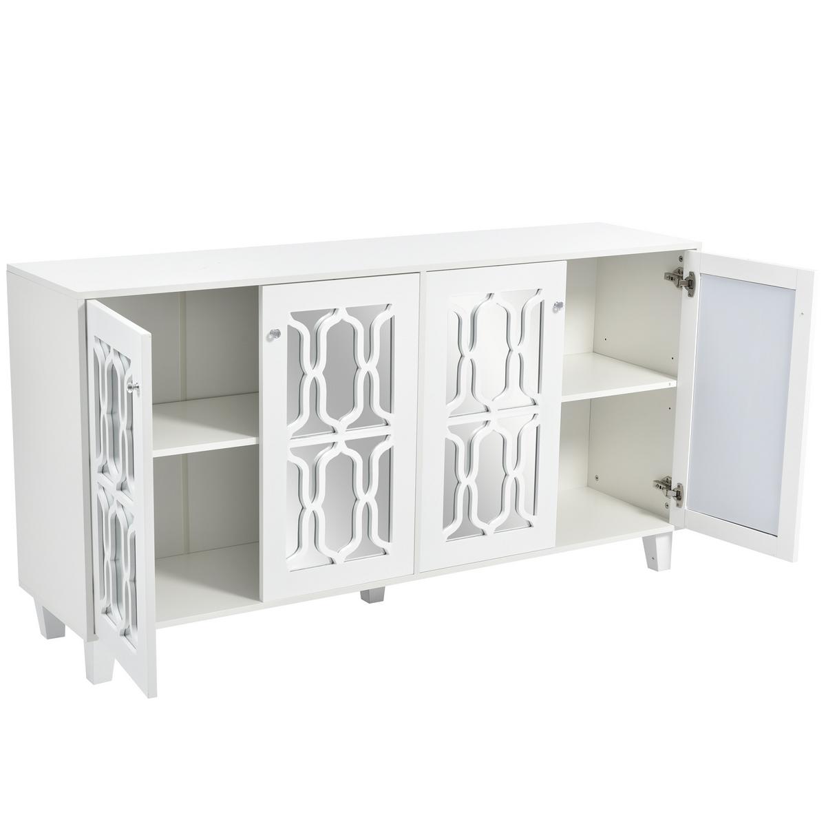 SIDEBOARD Weiß 160/40/84 cm - Weiß, Holz (160/84/40cm) - Urban Meuble
