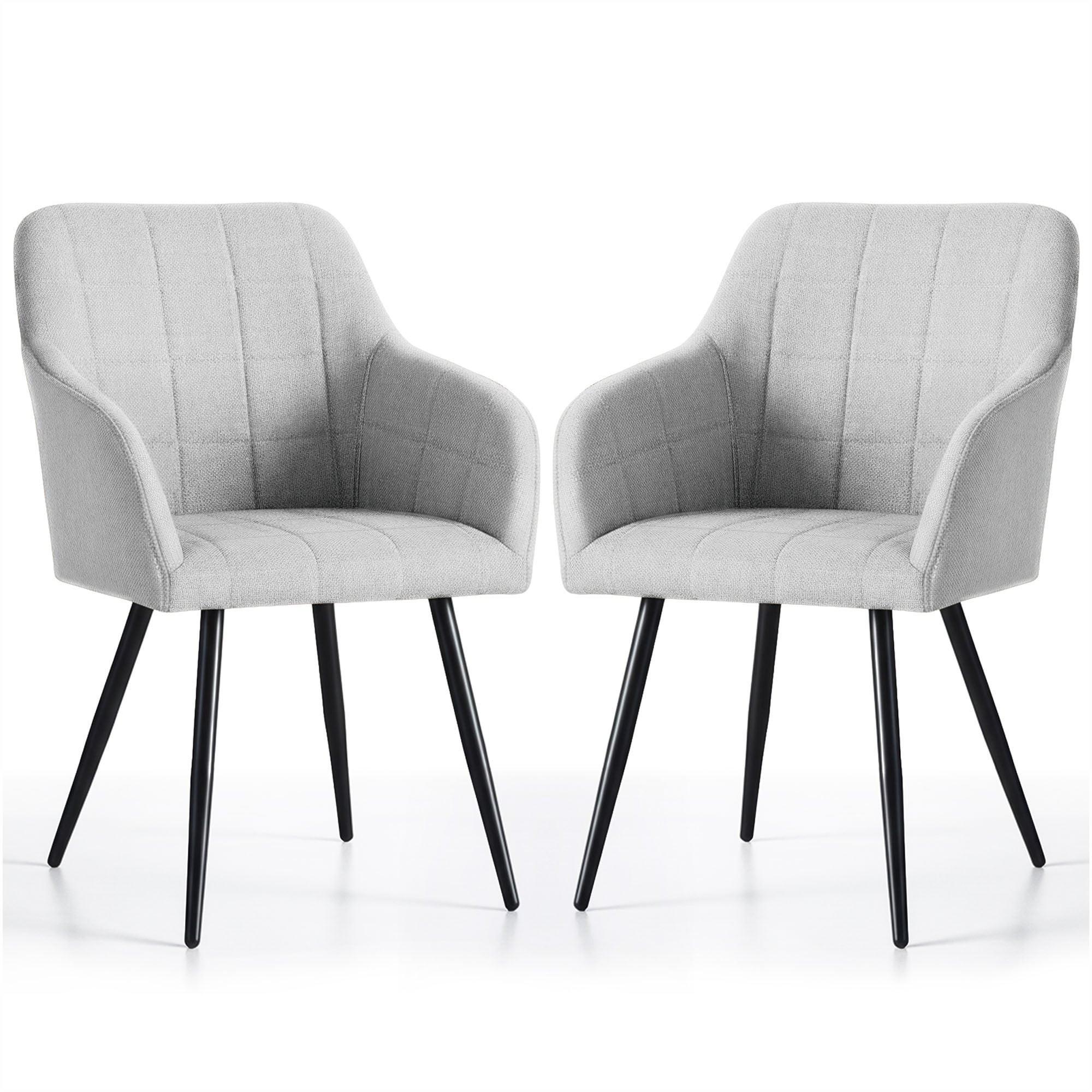 POLSTERSTUHL 2er Set, Metallbeine Grau, Schwarz 54/82/58 - Schwarz/Grau, Textil (54/82/51cm) - RAUMHIRSCH FURNITURE