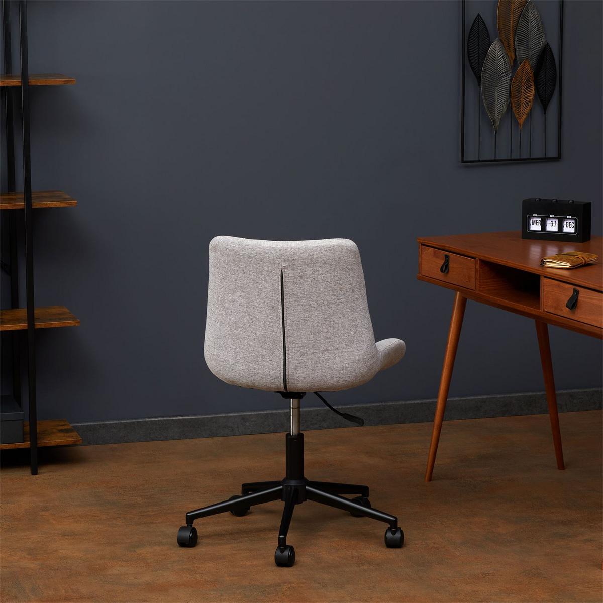 DREHSTUHL TALIA grau - Grau, Textil (53/89/61cm) - IDIMEX