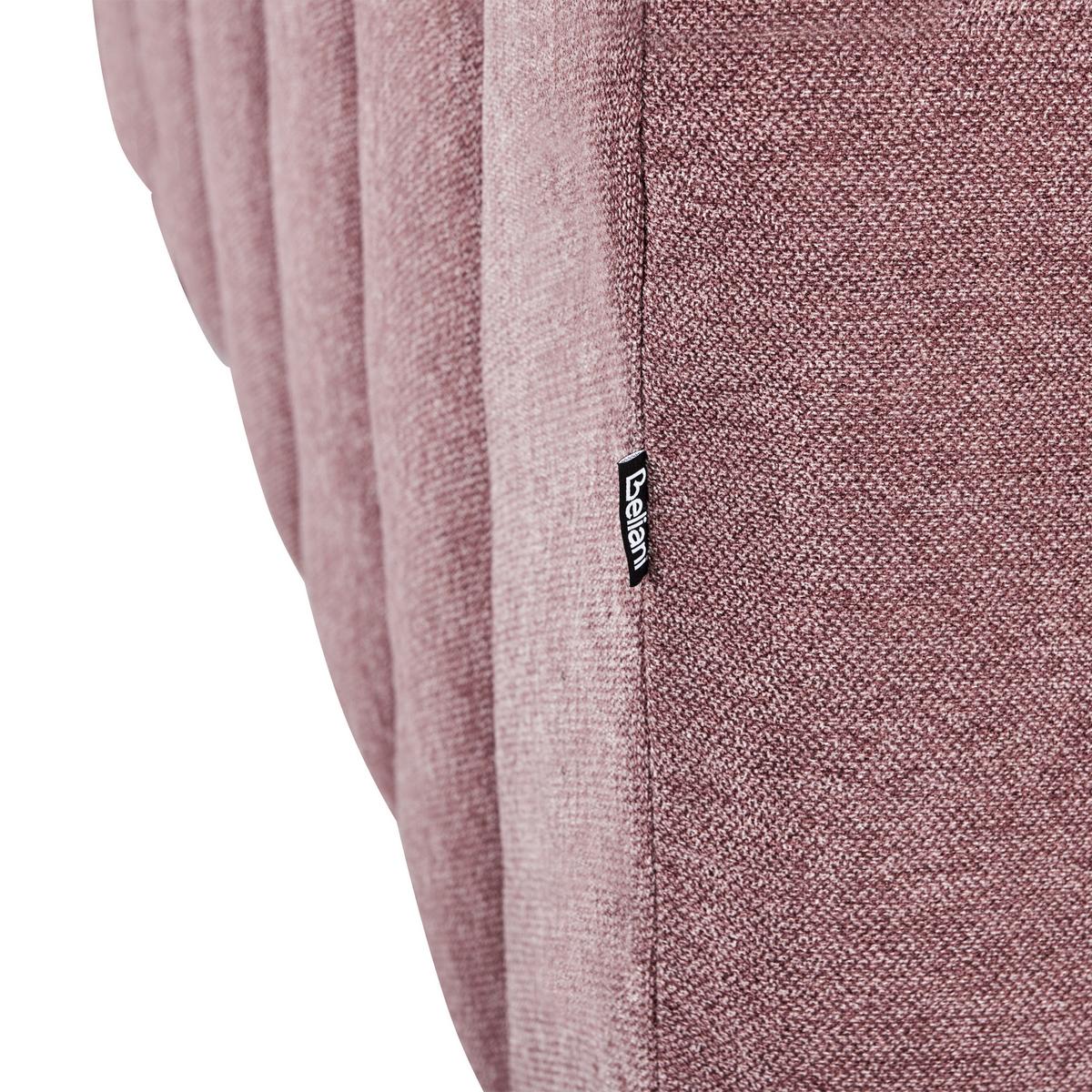 CHAISELONGUE-LINKSSEITIGE Stoff Rosa Lannils - Pink/Schwarz, Textil (173/73/79cm) - Beliani