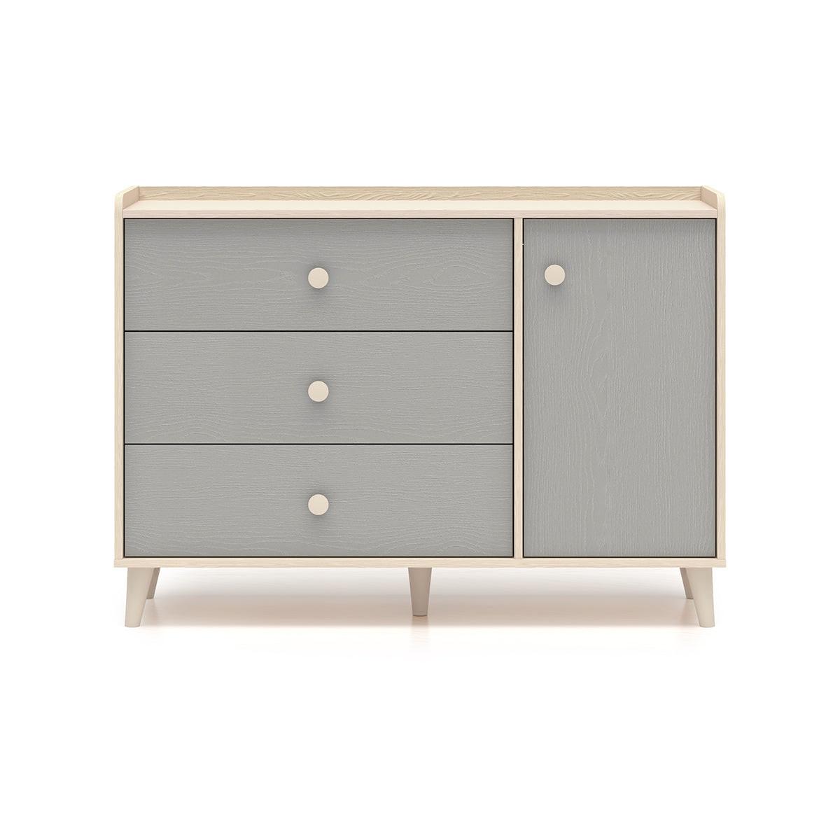 WICKELKOMMODE Alycia Beige - Grau - Holzeffekt - Beige, Holz (120/85/40cm) - Petits-meubles