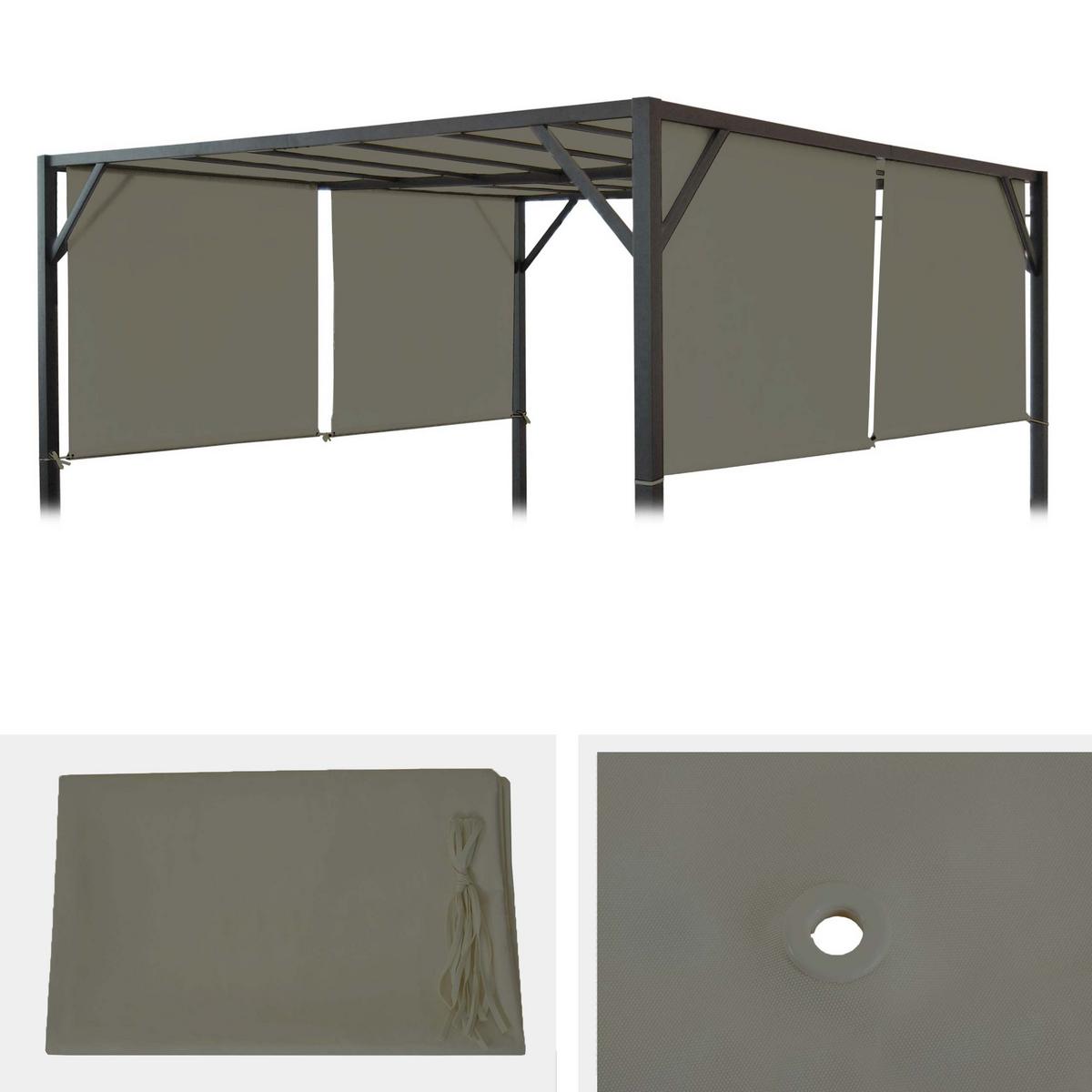 ERSATZBEZUG DACH FÜR PERGOLA BEJA taupe - Taupe, Textil (272/1/596cm) - MCW