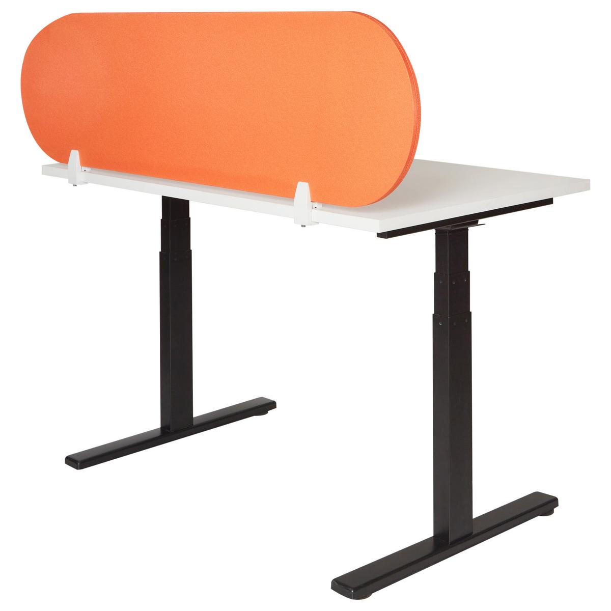 SCHREIBTISCHTRENNWAND 160/40 cm Orange Sparky - Orange, Textil (160/40/1cm) - Beliani