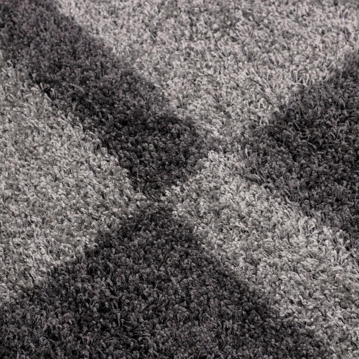 HOCHFLORTEPPICH WERFEN, kariert, Grau, 60 x 110 cm - Grau, Textil (110/60cm) - KADIMA DESIGN