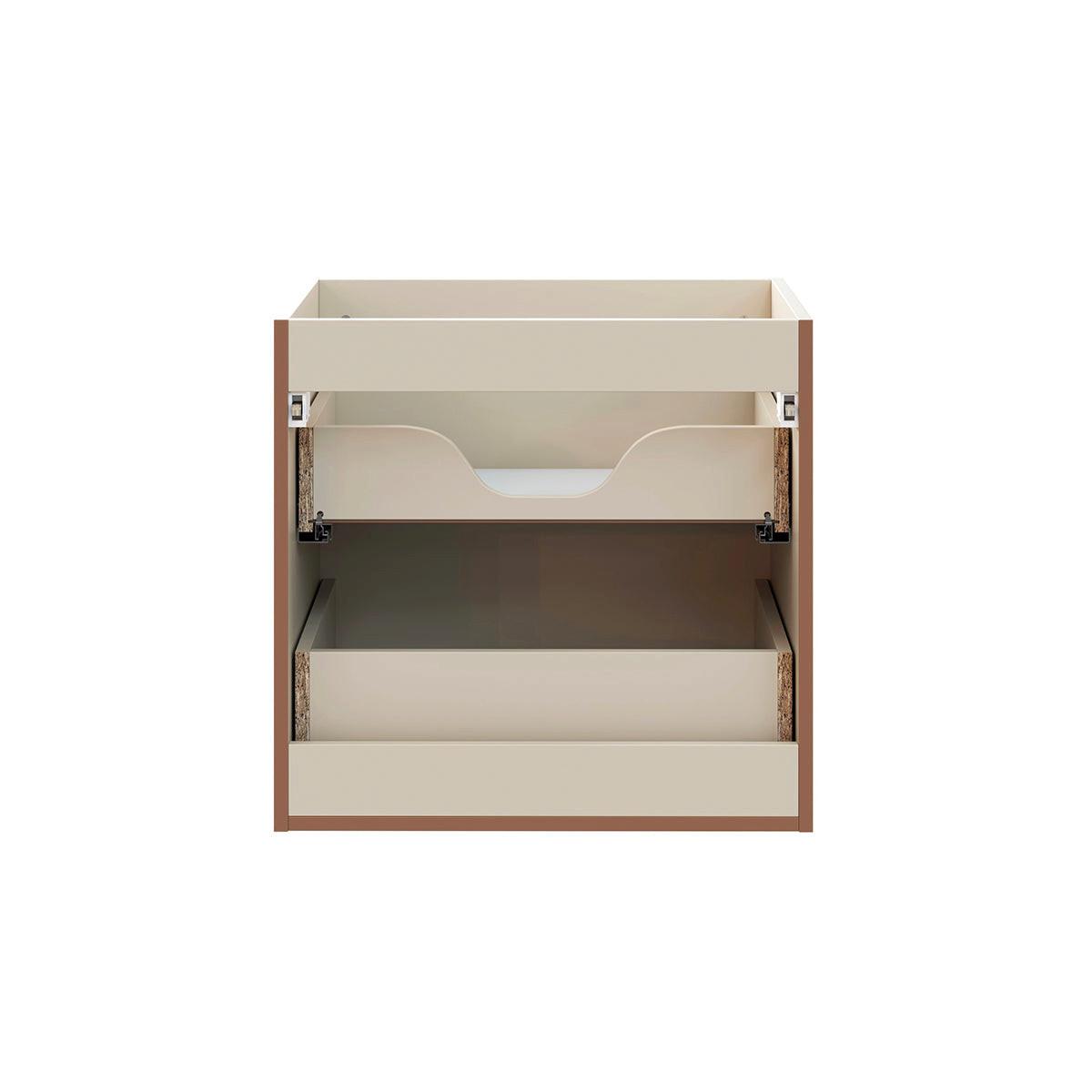 BADMÖBEL 60.6cm Sanae 2er-Set Sandbeige - Beige, Holzwerkstoff (60.6/59/46cm) - Petits-meubles