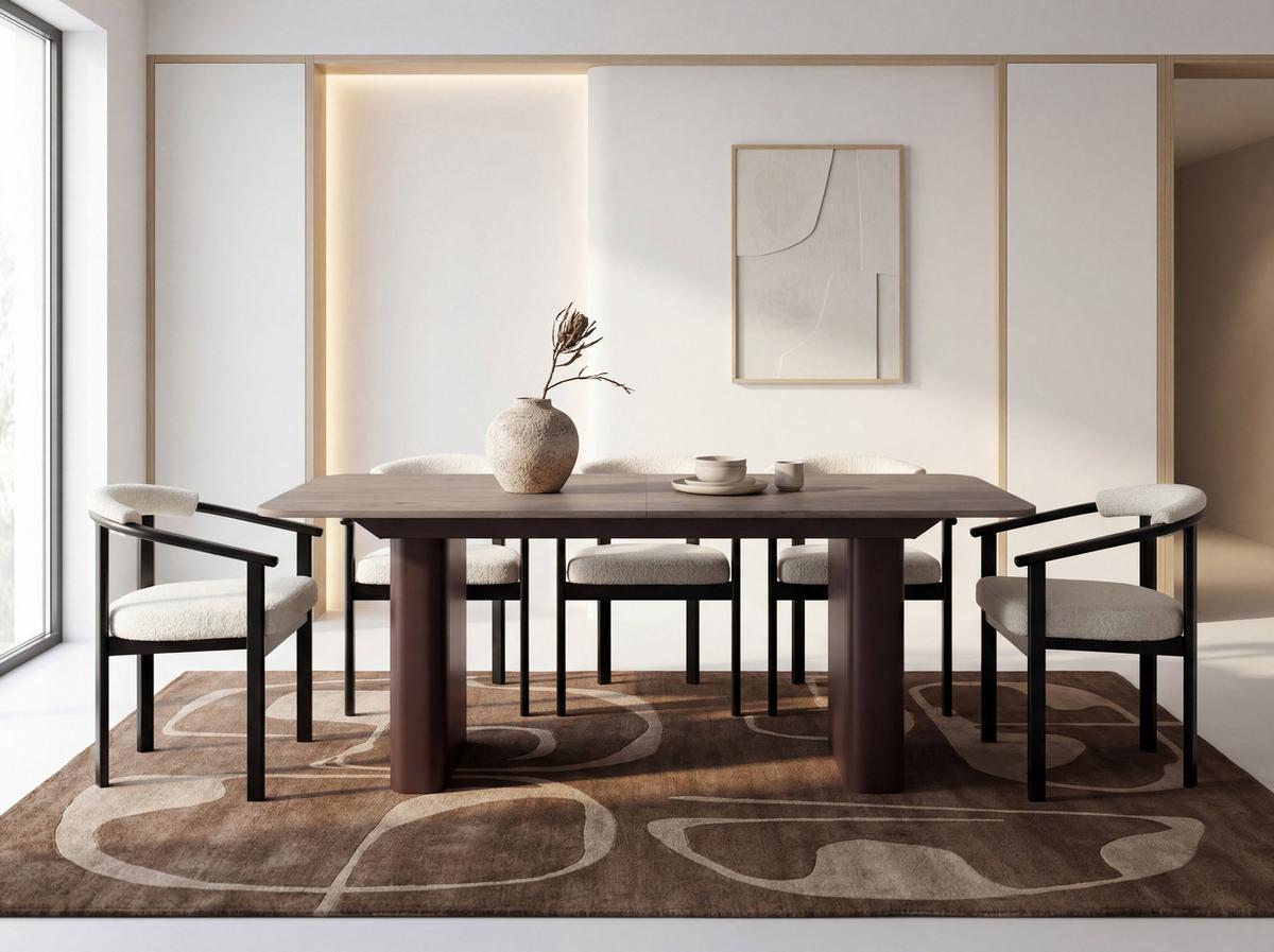 ESSTISCH Riven rechteckig ausziehbar verlängerbar mit Butterfly-Auszug, Eiche Braun 180-276/90/76 cm - Greige/Braun, Holzwerkstoff/Metall (90/276/76cm) - WFL GROUP