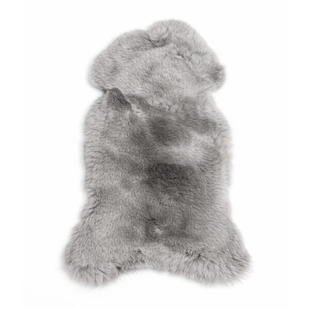 SCHAFFELL Natur Lammfell Weich Flauschig Wohnteppich, Silber, ca. 130 cm - Silberfarben, Fell (70/130cm) - Provellus