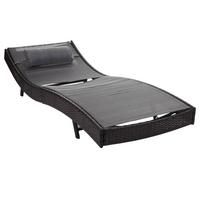 SONNENLIEGE Braun, Grau - Braun/Grau, Kunststoff (70/88/220cm) - MCW