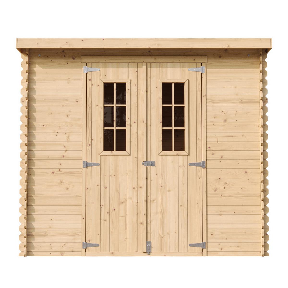 HOLZ-GARTENHAUS - B239xL142xH200 cm/ 2,63 m2 - M310C - Beige, Holz (239/200/142cm) - Timbela