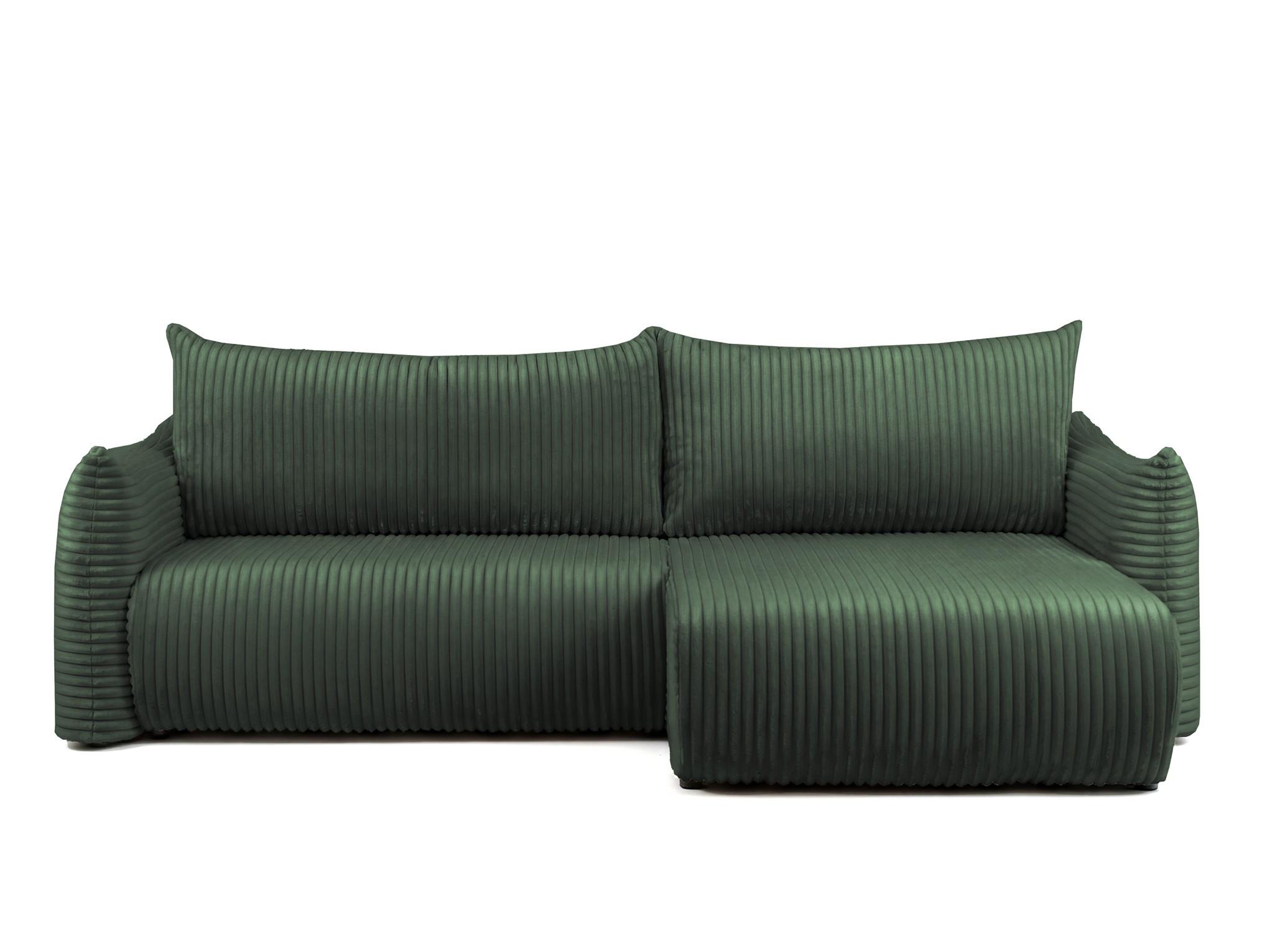 ECKSOFA Mailand Mit Schlaffunktion - Grün, Holzwerkstoff/Textil (260/154cm) - Fun Möbel