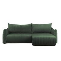 ECKSOFA Mailand Mit Schlaffunktion - Grün, Holzwerkstoff/Textil (260/154cm) - Fun Möbel