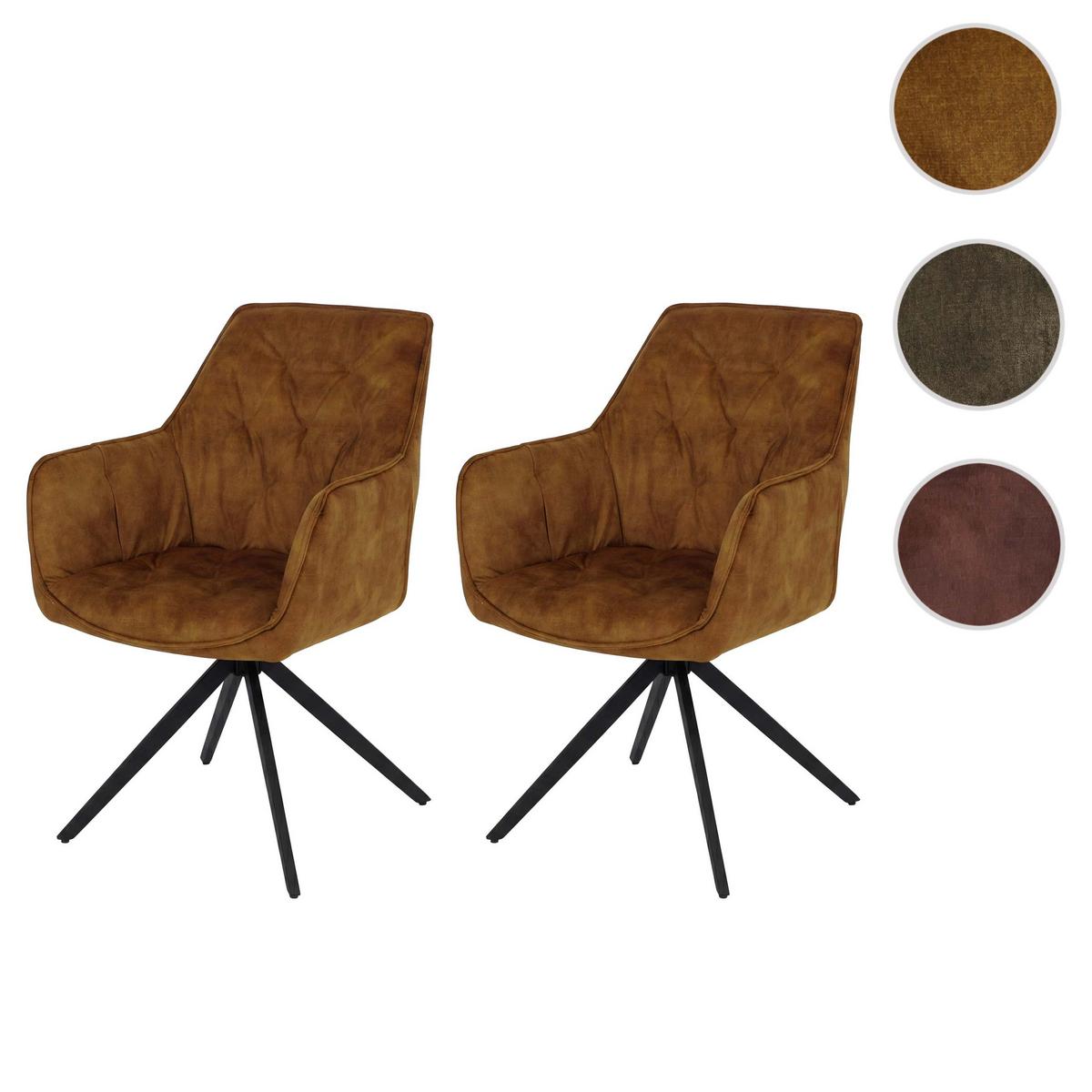 ESSZIMMERSTUHL Senfgelb 2er-Set - Gelb, Textil (56/86/60cm) - MCW