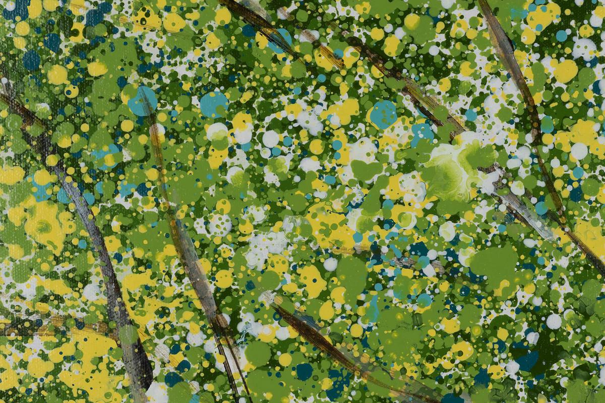 ACRYLBILD HANDGEMALT 100/75 cm - Braun/Grün, Holz/Textil (100/75cm) - KUNSTLOFT