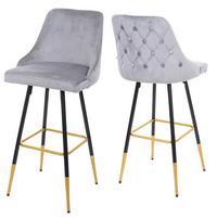 BARHOCKER Grau 2er-Set - Grau, Textil (47/110/50cm) - MCW