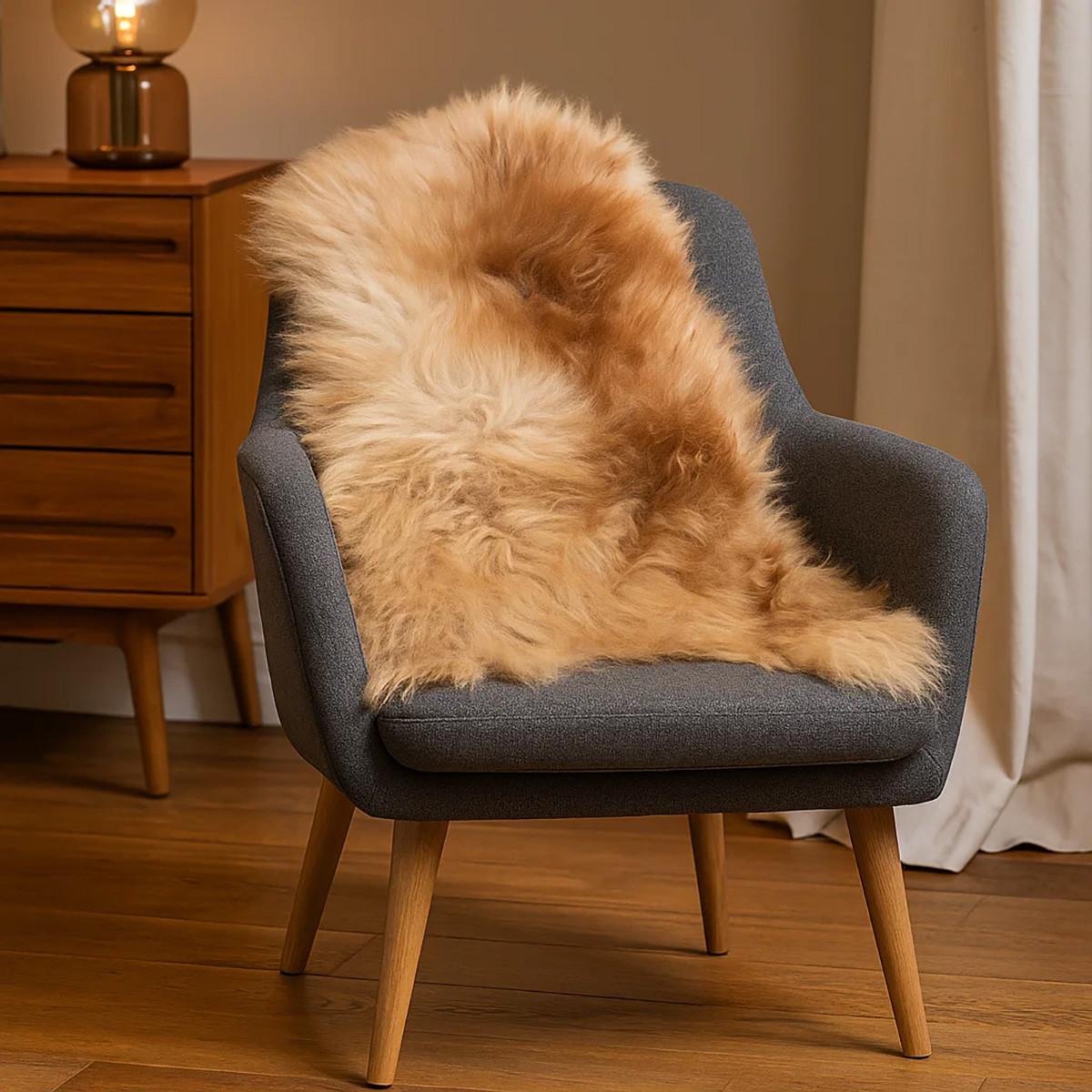 SCHAFFELL Island Lammfell XXL ca. 110–120 cm Braun - Braun, Fell (60/120cm) - Provellus