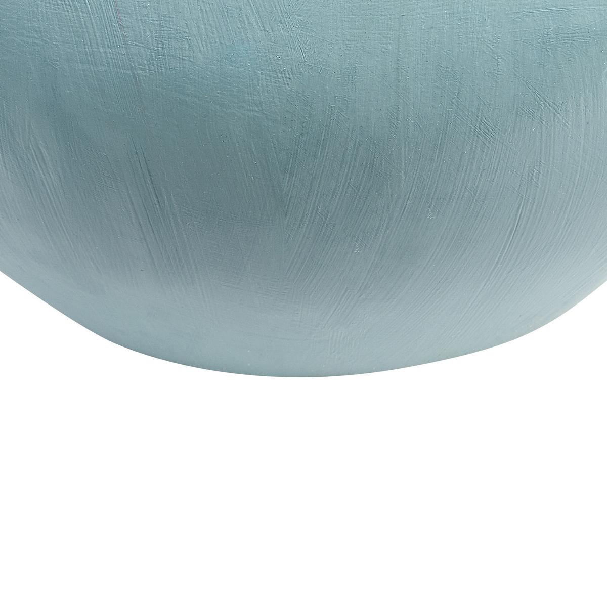 DEKOVASE Terrakotta blau Silau - Blau, Stein (43cm) - Beliani