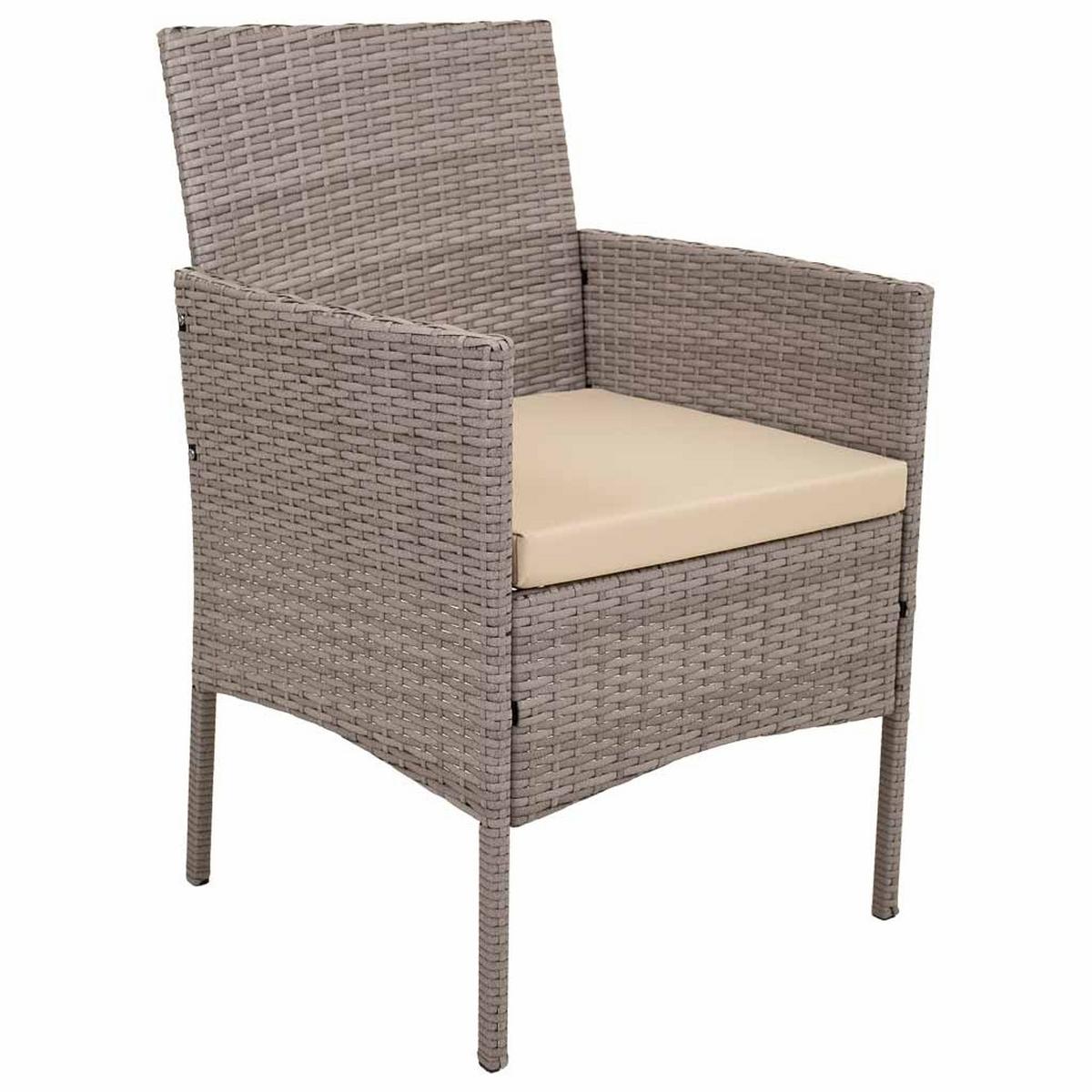 TISCH, SOFA und SESSEL, 4-tlg, grau - Grau, Naturmaterialien - Wanderlust