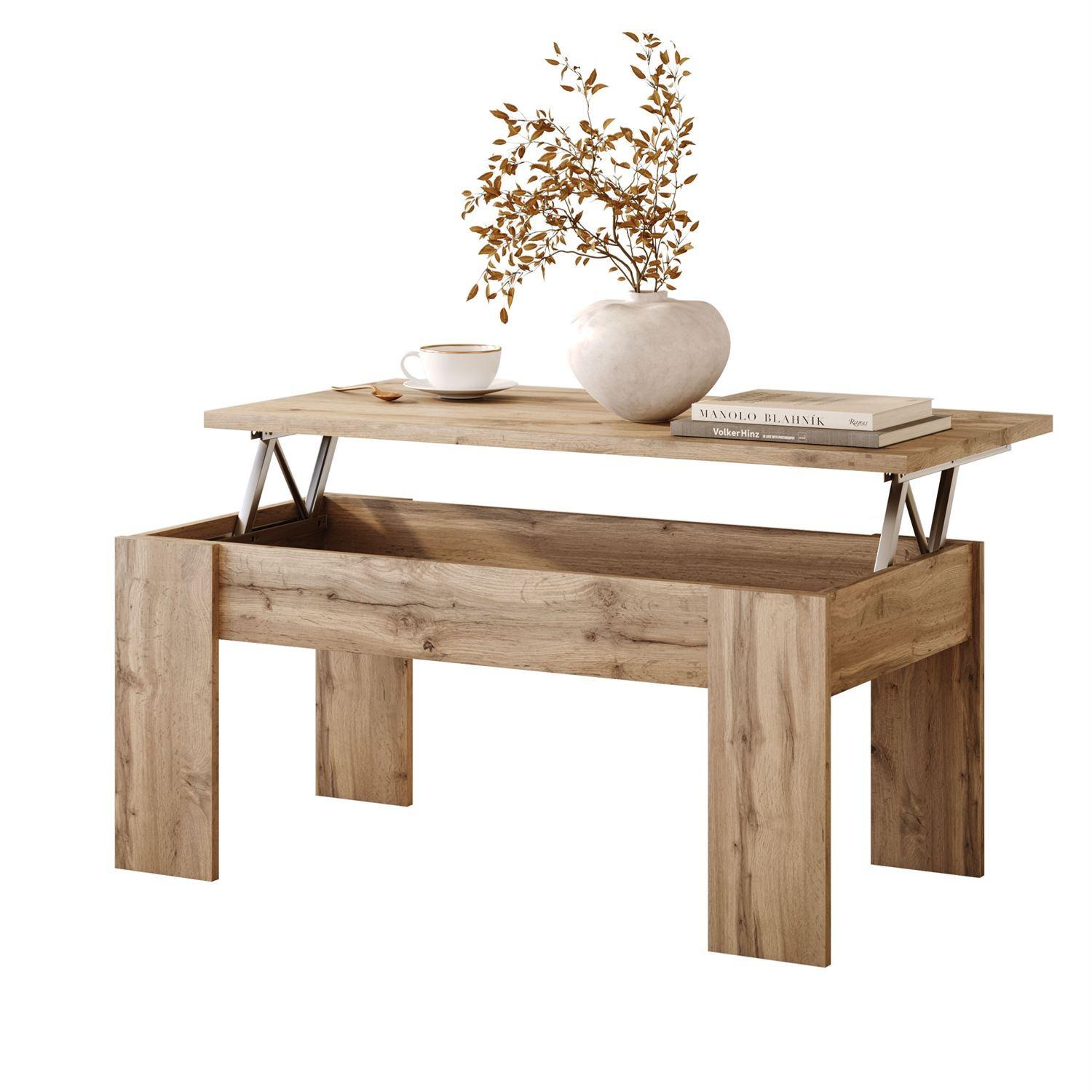 COUCHTISCH APERTO ausklappbar - Eiche Wotan, Holzwerkstoff (100/45/50cm) - Lookway