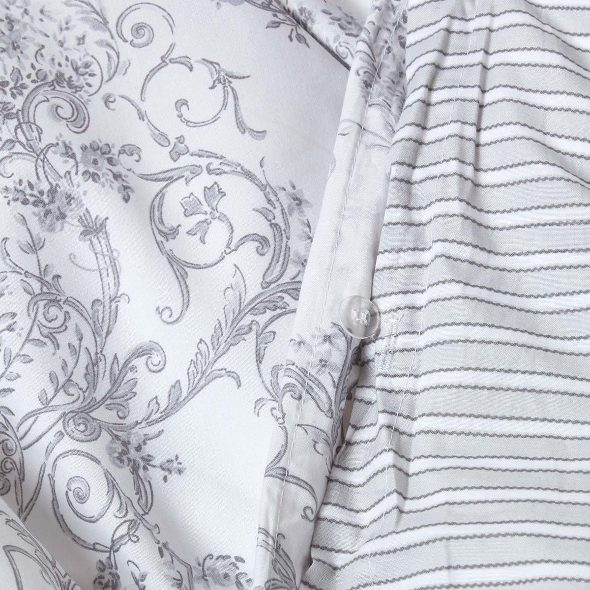 WENDEBETTWÄSCHE Toile-De-Jouy - Grau, Textil (230/220cm) - Homescapes