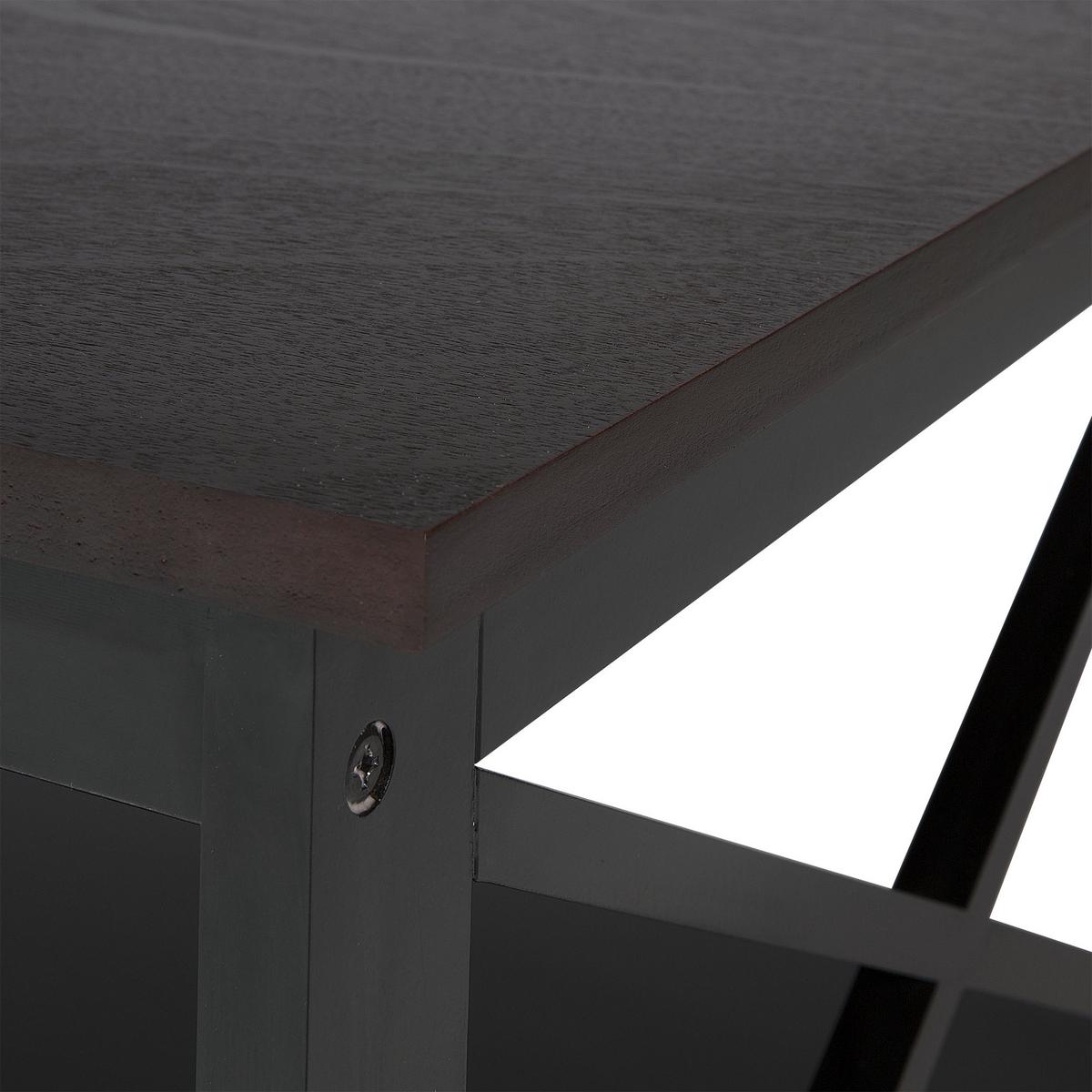 COUCHTISCH schwarz rechteckig 55/100 cm Foster - Schwarz, Holzwerkstoff (55/100/45cm) - Beliani