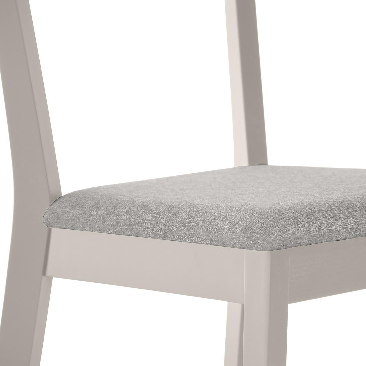STUHL Moden mit kaschmirfarbenen Holzbeinen, Polsterstuhl, Hellgrau - Kaschmir/Hellgrau, Holz (45/84/45cm) - Beautysofa